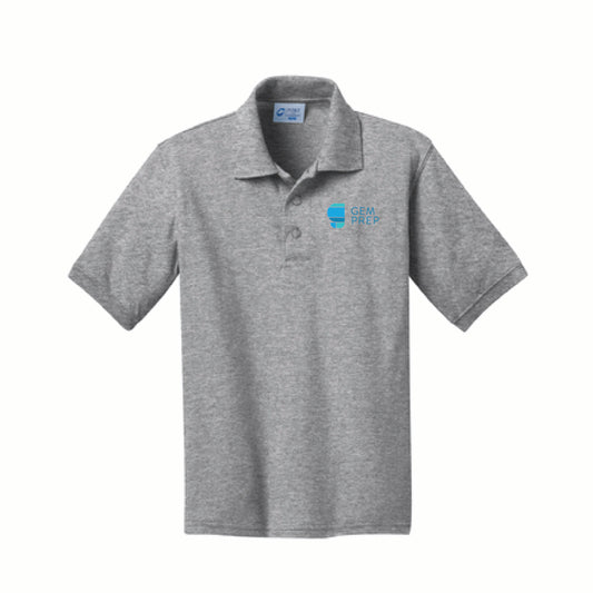 Gem Prep Dress Code - Embroidered Port & Co™ Youth Core Blend Jersey Knit Polo - KP55Y