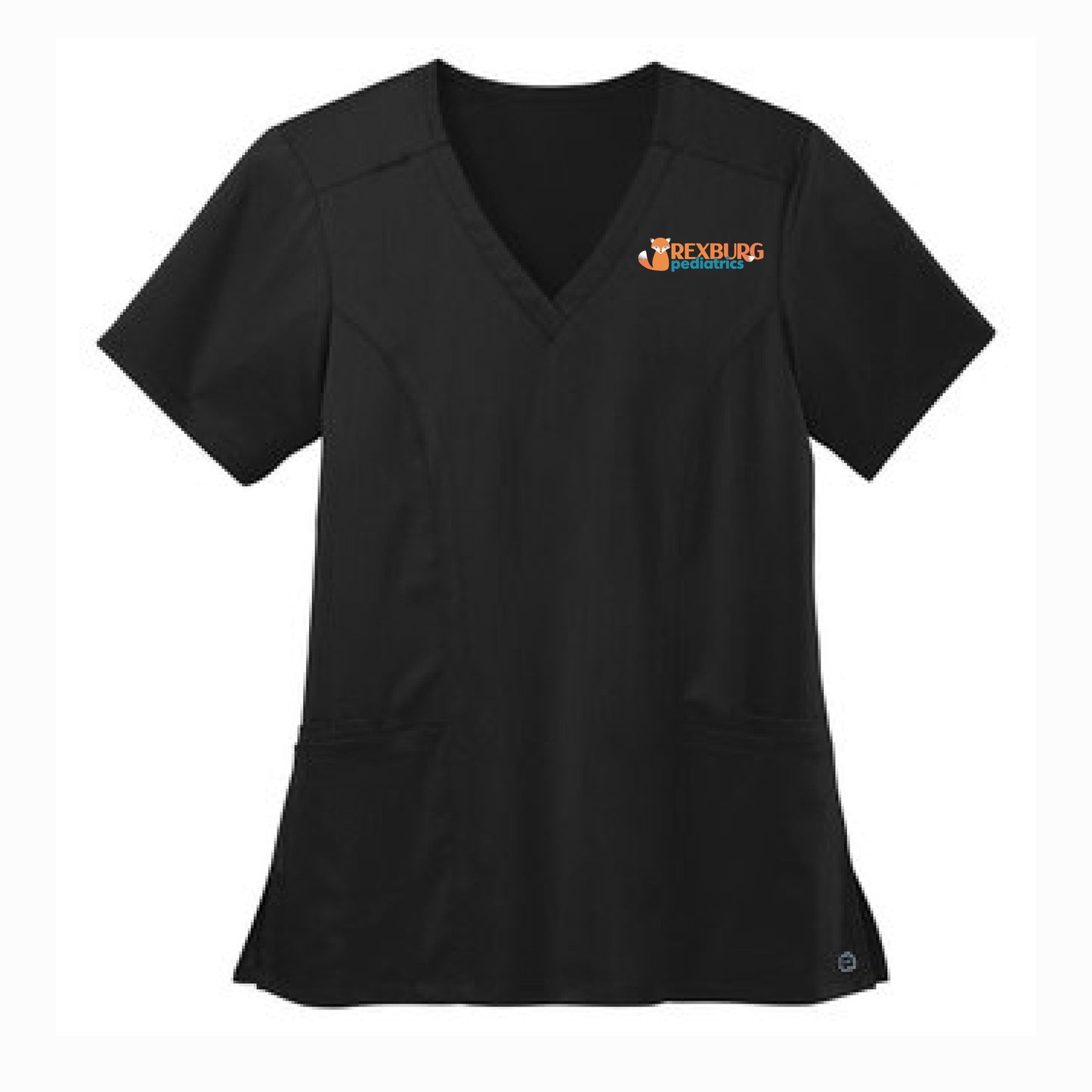 Rexburg Pediatrics (pocket) - PREMIUM Scrubs Women's Premiere Flex V-neck Top