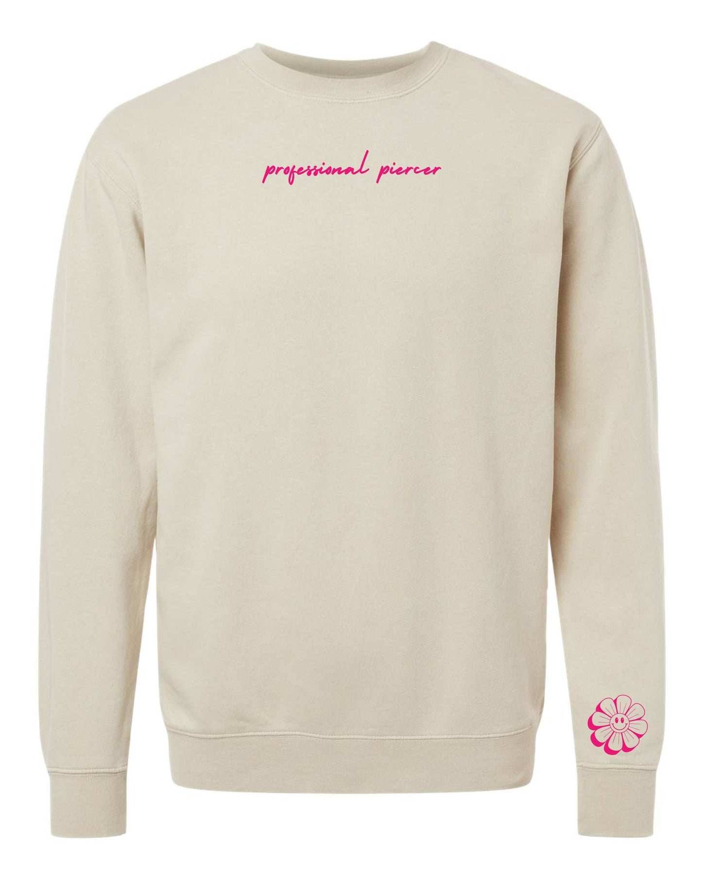 Embroidered Drop Piercing - Professional Piercer - Pigment Crewneck