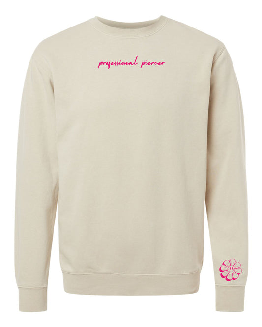 Embroidered Drop Piercing - Professional Piercer - Pigment Crewneck