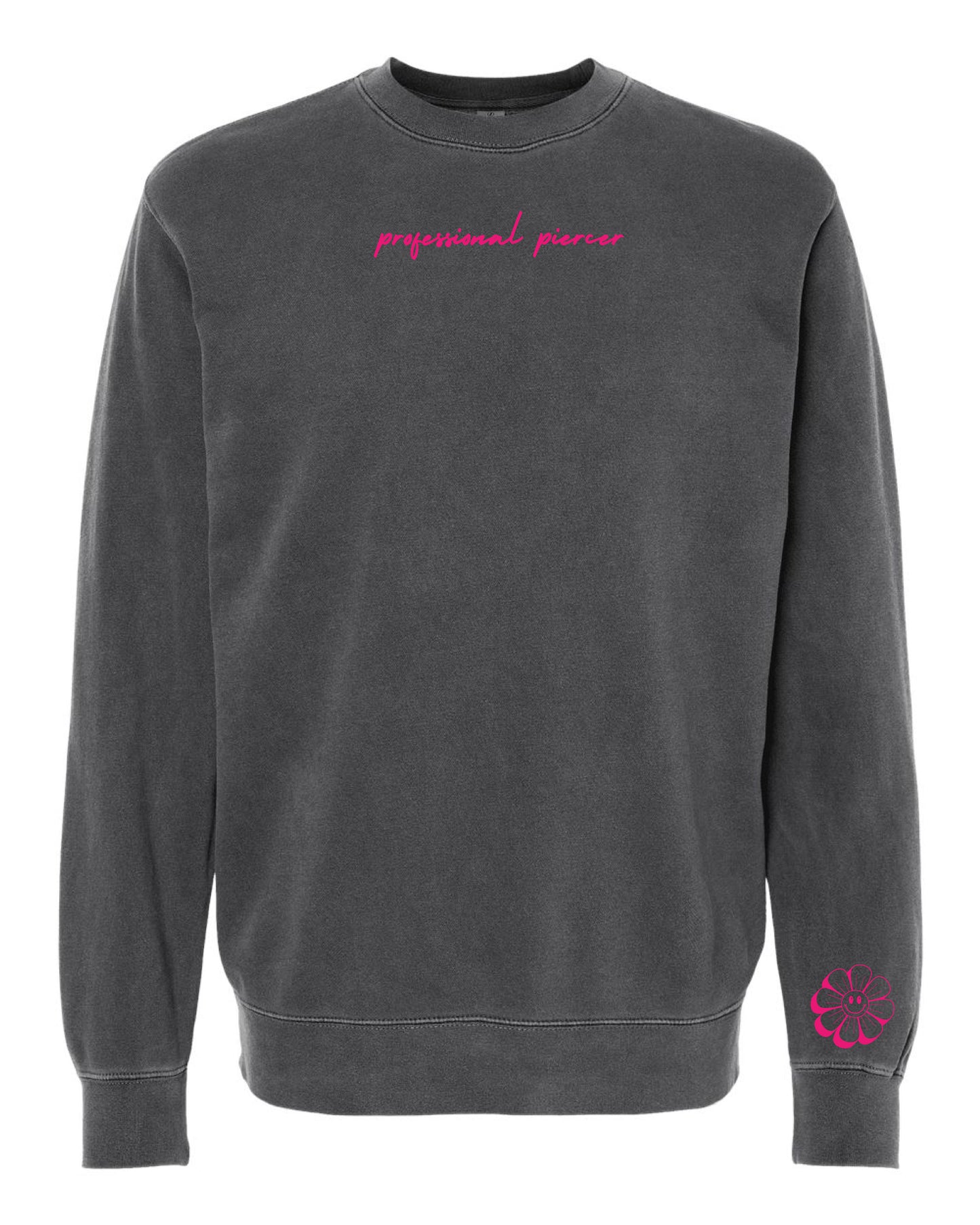 Embroidered Drop Piercing - Professional Piercer - Pigment Crewneck