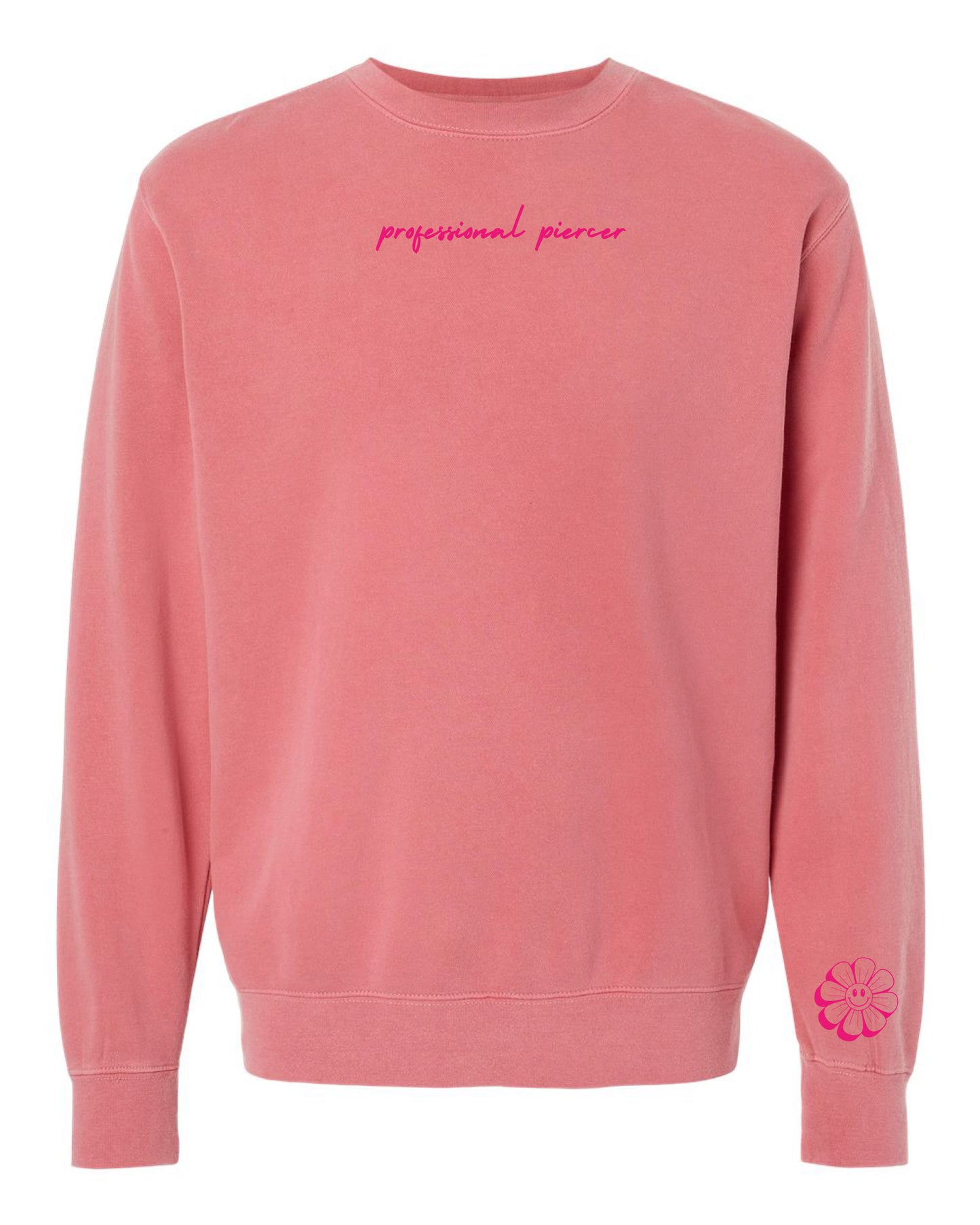 Embroidered Drop Piercing - Professional Piercer - Pigment Crewneck