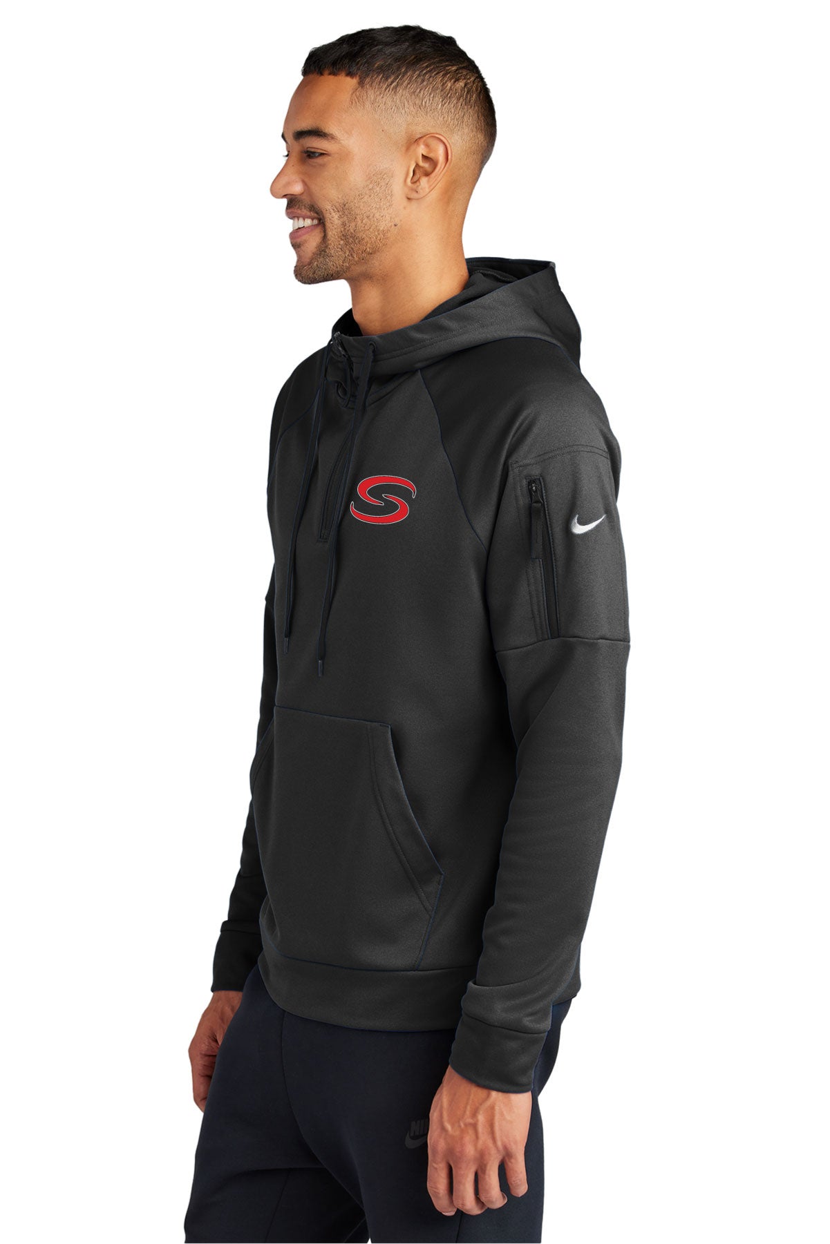 Shelley High School Baseball - NKFD9742 Nike Therma-FIT Pocket 1/4-Zip Fleece Hoodie