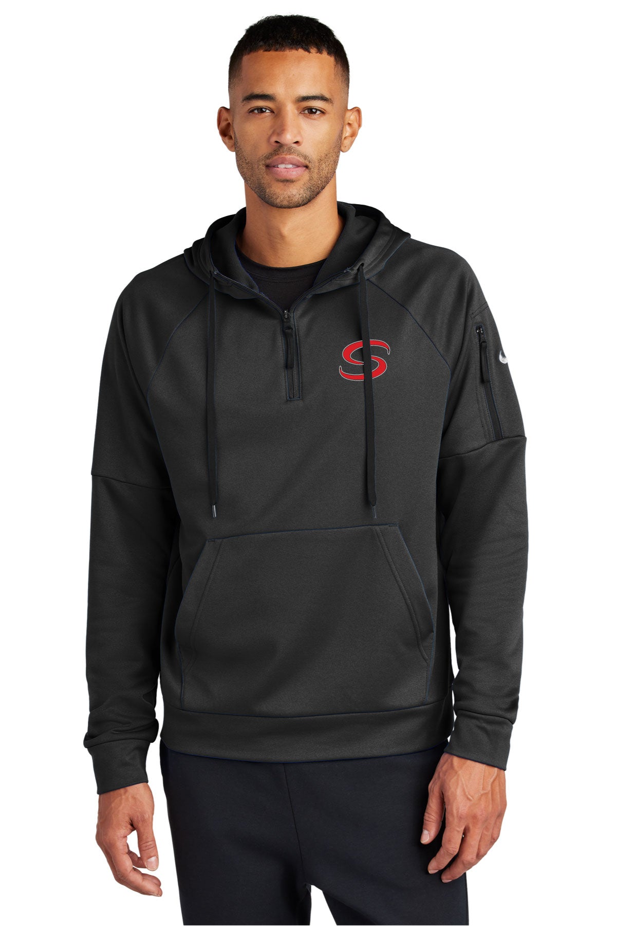 Shelley High School Baseball - NKFD9742 Nike Therma-FIT Pocket 1/4-Zip Fleece Hoodie