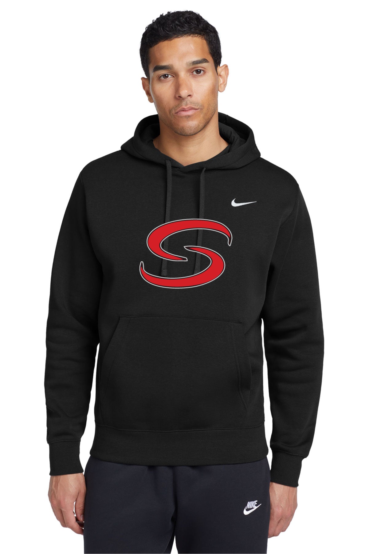 Shelley High School Baseball - CJ1611 Nike Club Fleece Pullover Hoodie