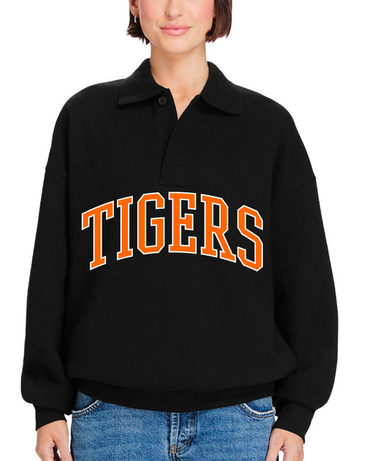 Idaho Falls Tigers x VAST Apparel - Tigers (arched) - Lane Seven - Element Polo Collar Crewneck - LS24012