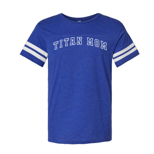 Thunder Ridge Football - Titan Mom - Vintage Royal Football Jersey Tee