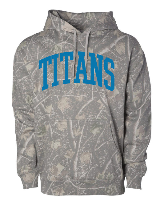 Thunder High School x VAST Apparel - SS4500 - Camo Hoodie - TITANS (Arched)
