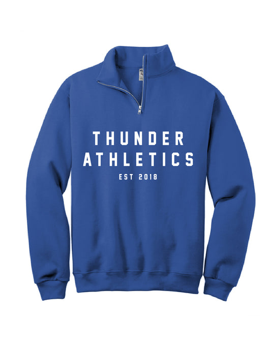 Thunder High School x VAST Apparel - 995M Quarter Zip Fleece - Royal Blue - Thunder Athletics Est 2018