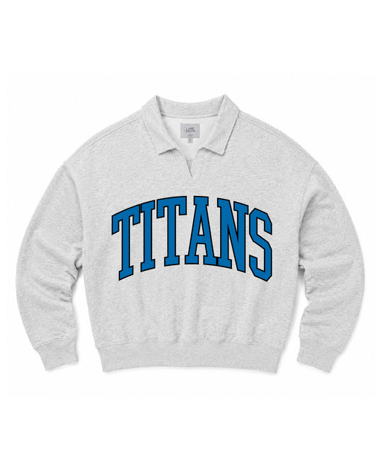 Thunder High School x VAST Apparel - TITANS (Arched) - Lane Seven - Element Polo Collar Crewneck - LS24012