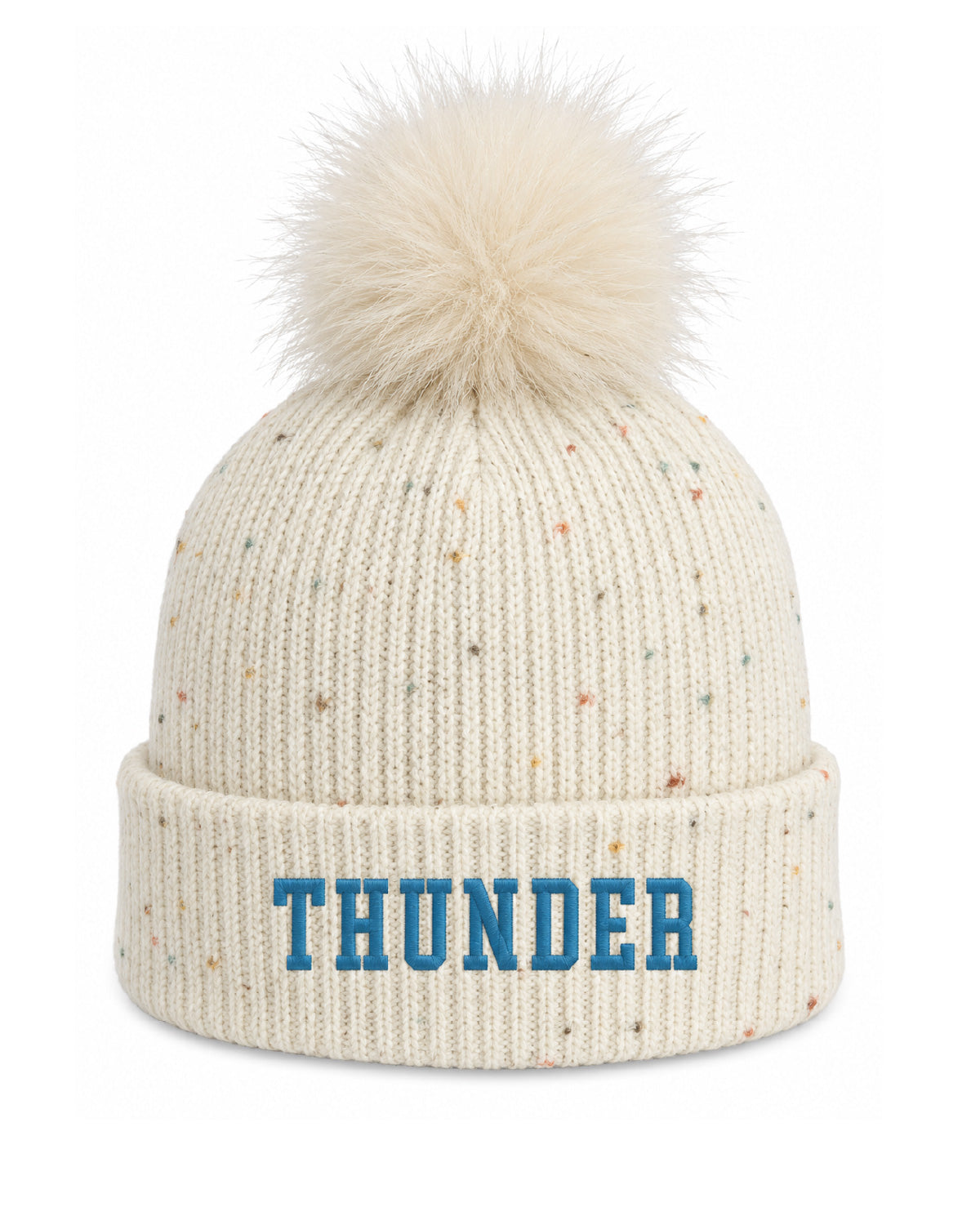 Thunder High School x VAST Apparel - THUNDER Embroidered Pom Beanie - 6014