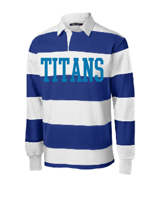 Thunder High School x VAST Apparel- ST301 Royal Rugby Polo - TITANS