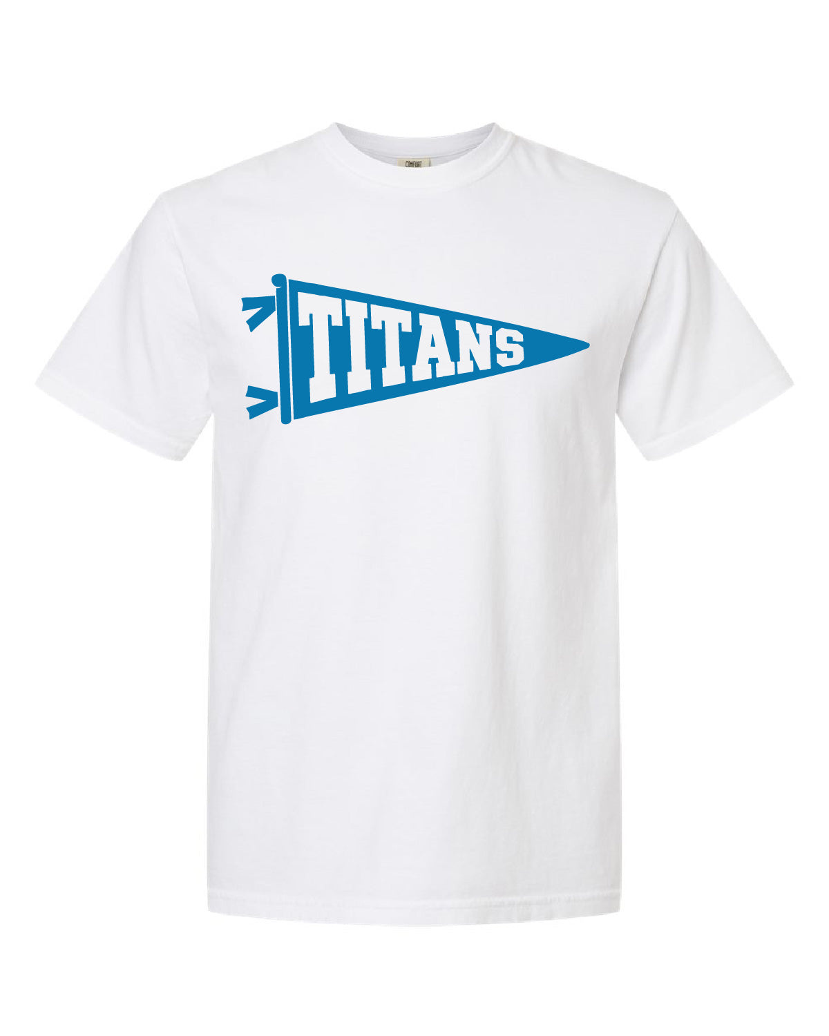 Thunder High School x VAST Apparel - Comfort Colors Tee - Titans Pennant Flag - Full Size Print