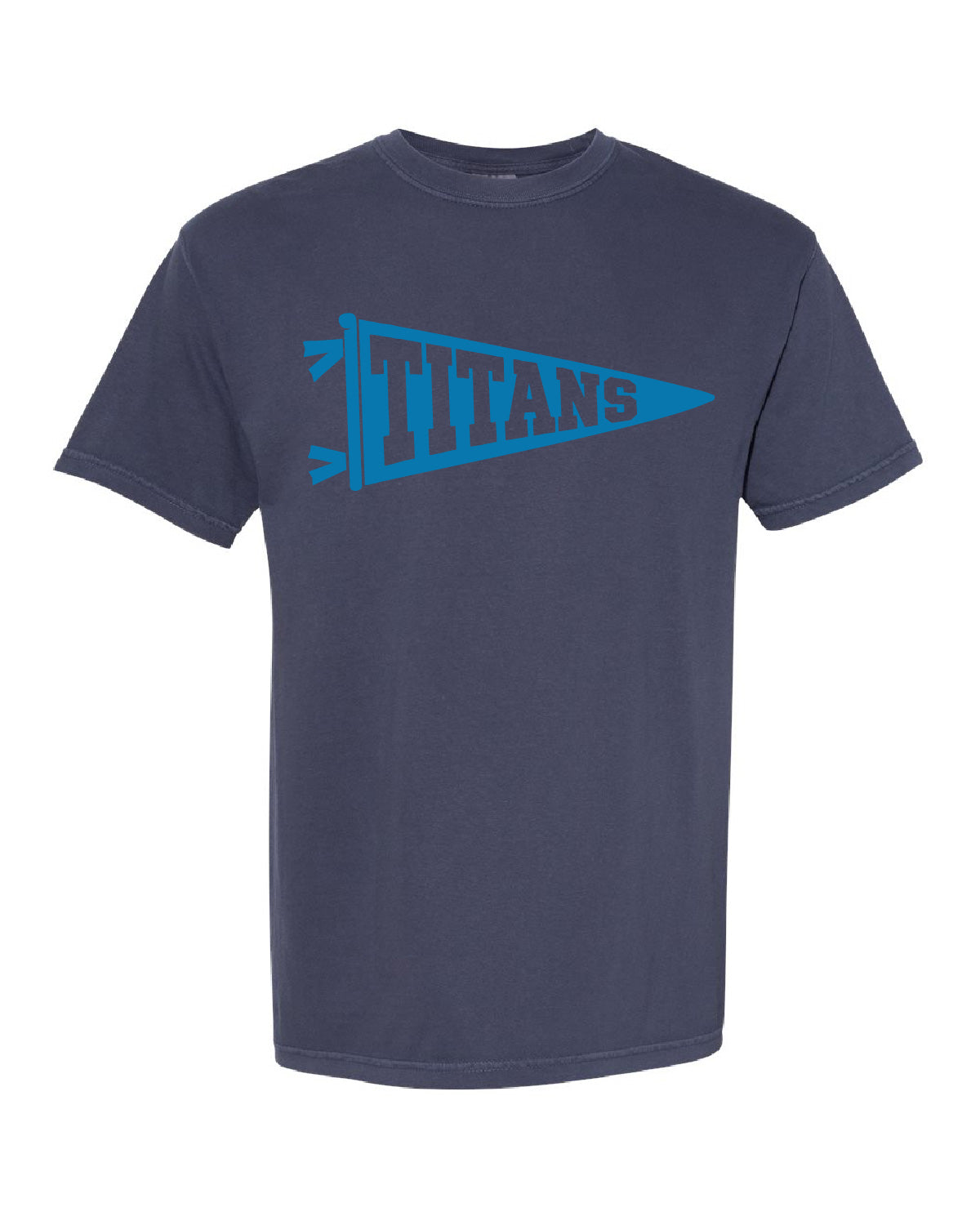 Thunder High School x VAST Apparel - Comfort Colors Tee - Titans Pennant Flag - Full Size Print