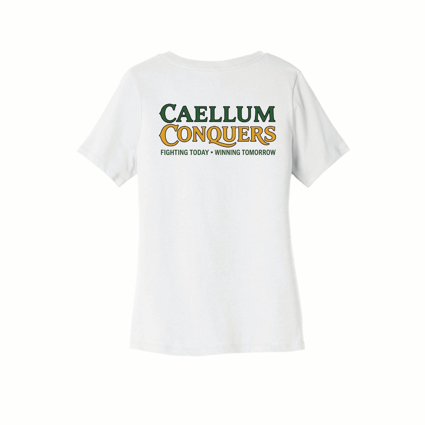 Caellum Conquers - Bella Canvas V Neck - BC6405 - Pocket Front & Back