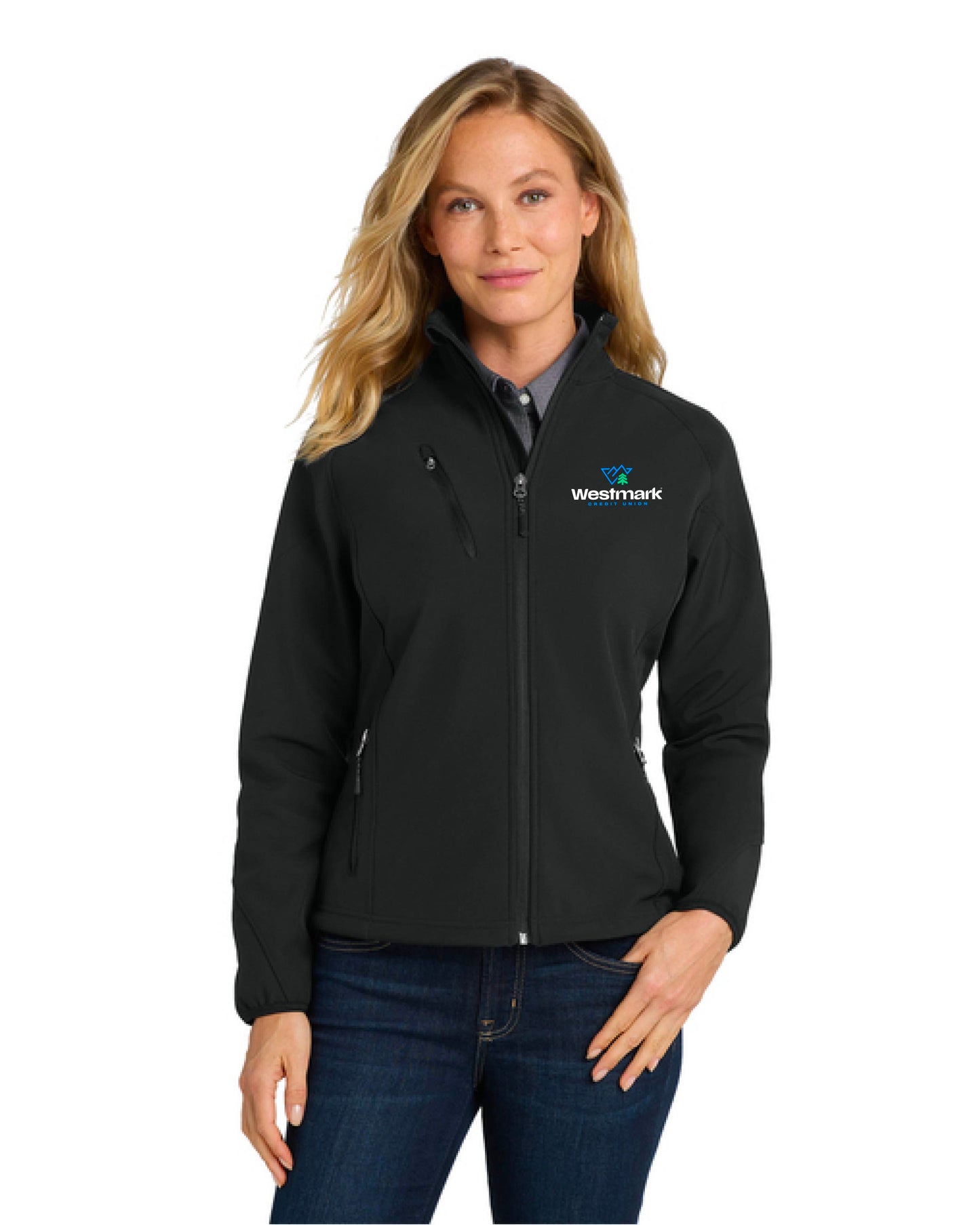 Westmark Credit Union - Embroidered L705 Port Authority® Women's Textured Soft Shell Jacket